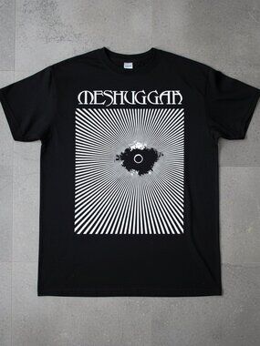 Vintage Metal Graphic Tee Black Abstract Geometric Rock Inspired Shirt